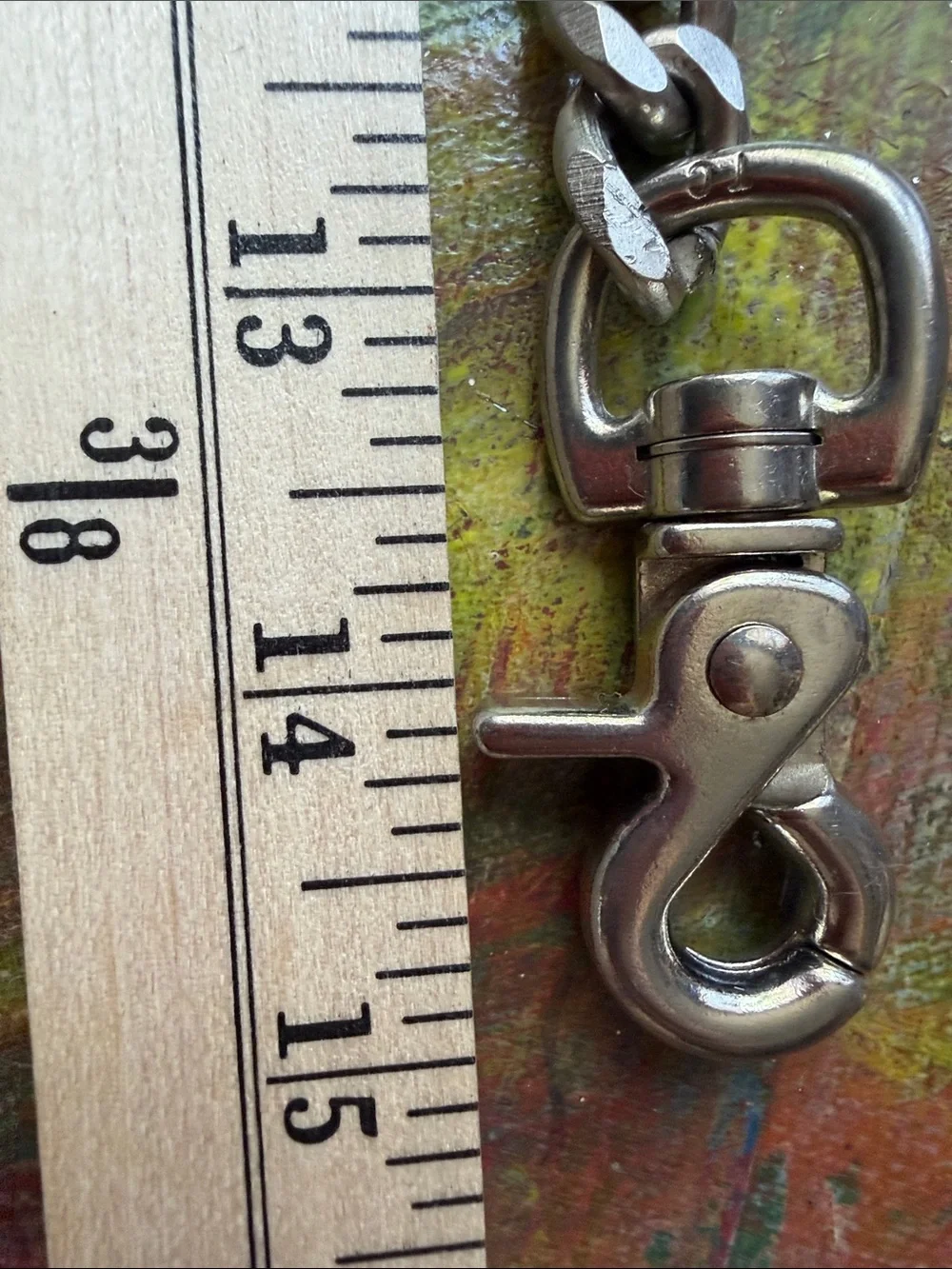 Dolce & Gabbana Silver Tone Key chain w. D&G Logo Plate Durable Heavy Vtg 15